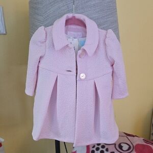 New Pink Kids Matching Dress And Coat